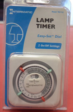 Intermatic Lamp Timer with Easy-Set Dial, 2 On/Off Settings. Model TNIIIC
