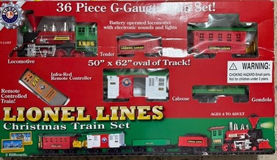 Lionel Lines 36 Piece G-Gauge Christmas Train Set W/ Remote in box - Open Box