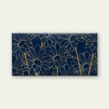 Elegant Botanical Line Design  Wall Art Canvas Office Home Room Framed 120x60cm