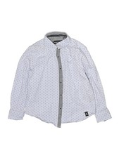 Kenneth Cole Boys Silver Long Sleeve Button-Down Shirt 6