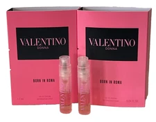 2 x VALENTINO DONNA BORN IN ROMA 0.04oz / 1.2ml Eau de Parfum Spray Samples NEW