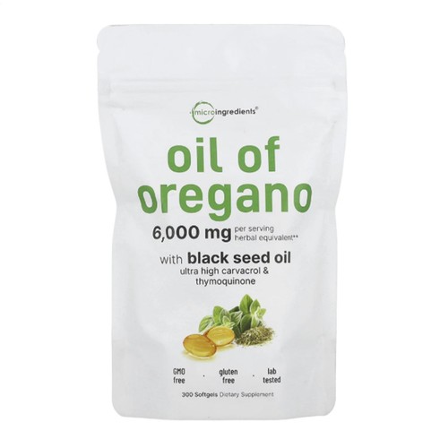 Oil of Oregano with Black Seed Oil, 300 Softgels