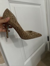 Betsey Johnson 8.5 Pump Stiletto Crystal SHINE Rhinestone Shoe BRIDAL PROM BLING