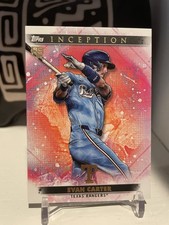 2024 Topps Inception Baseball #5 Evan Carter SP Base RC Rookie Rangers