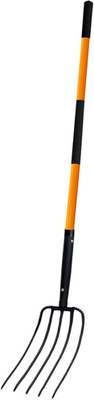 5 Tine Pitchfork for Gardening, Heavy Duty Pitchfork with Fiberglass Handle, Gar