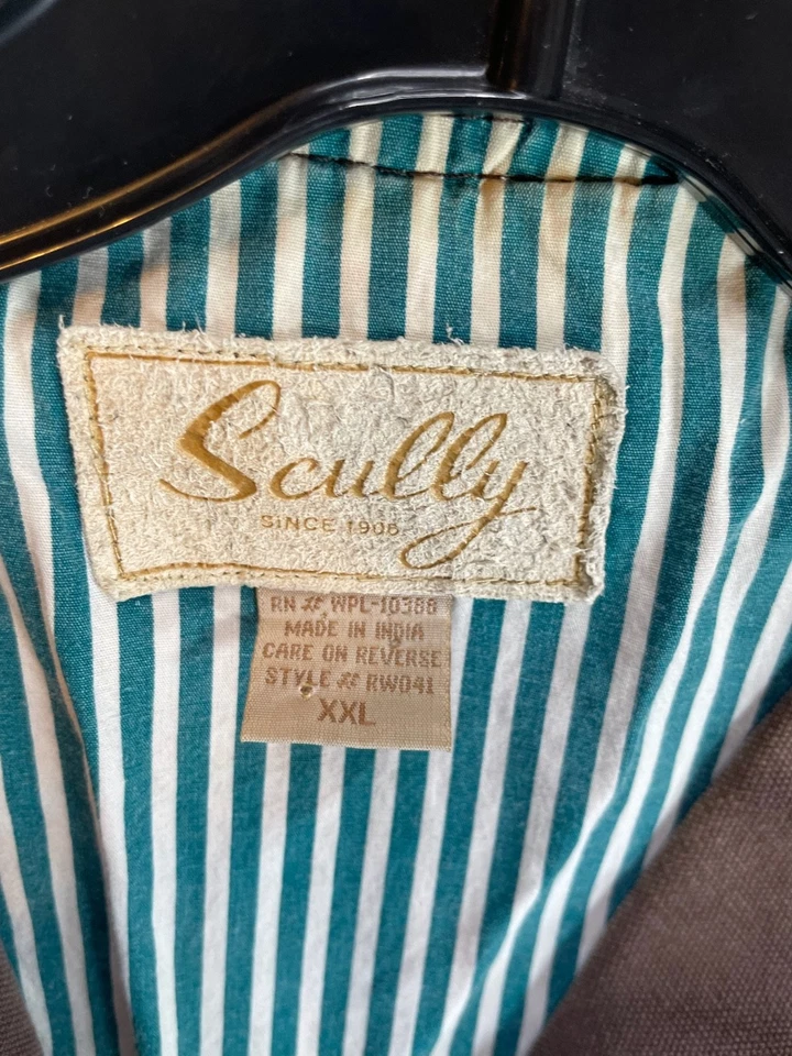 Chaleco Scully Western Wear Para Hombres 2XL Marrón Frente Abierto Rodeo Suroeste Caballo Foto 3 de 4