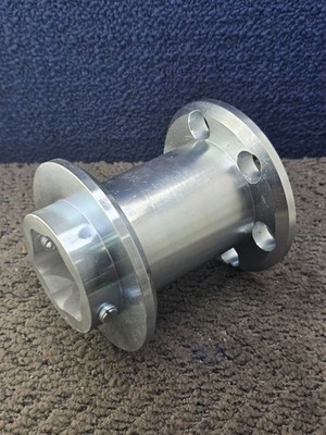 Heavy-Duty Double Flange Bobbin Coupling 2-1/4'' 6-Point Hex Bore x 5-1/4'' Length