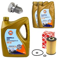 MotoröL Filter Set Gulf Formula GVX 5W-30 7 Liter + Schraube FüR VW Crafter 2.0
