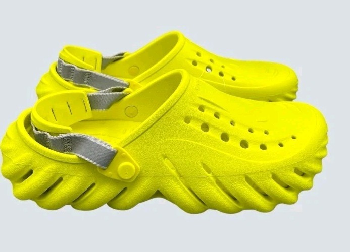 Crocs Echo Clogs w/ Reflective Strap Acidity Neon Yellow Size Men\'s 9/Womens 11 Crocs™ Echo Reflective Backstrap Clog; Acidity in Yellow | Lyst main image 4