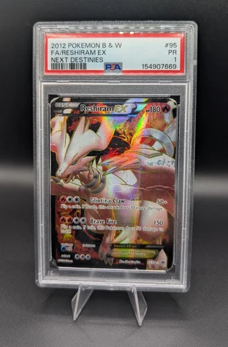 Pokemon TCG Reshiram EX 95/99 Next Destinies Full Art Holo Ultra Rare PSA 1