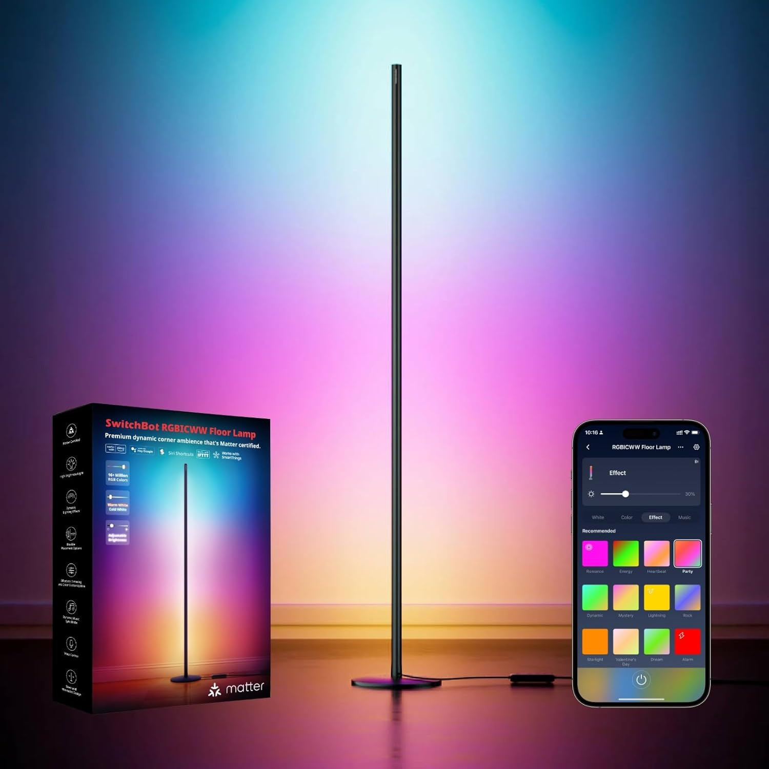 Piantana LED Matter RGBICWW 18W Smart Home Lampada Design Moderno