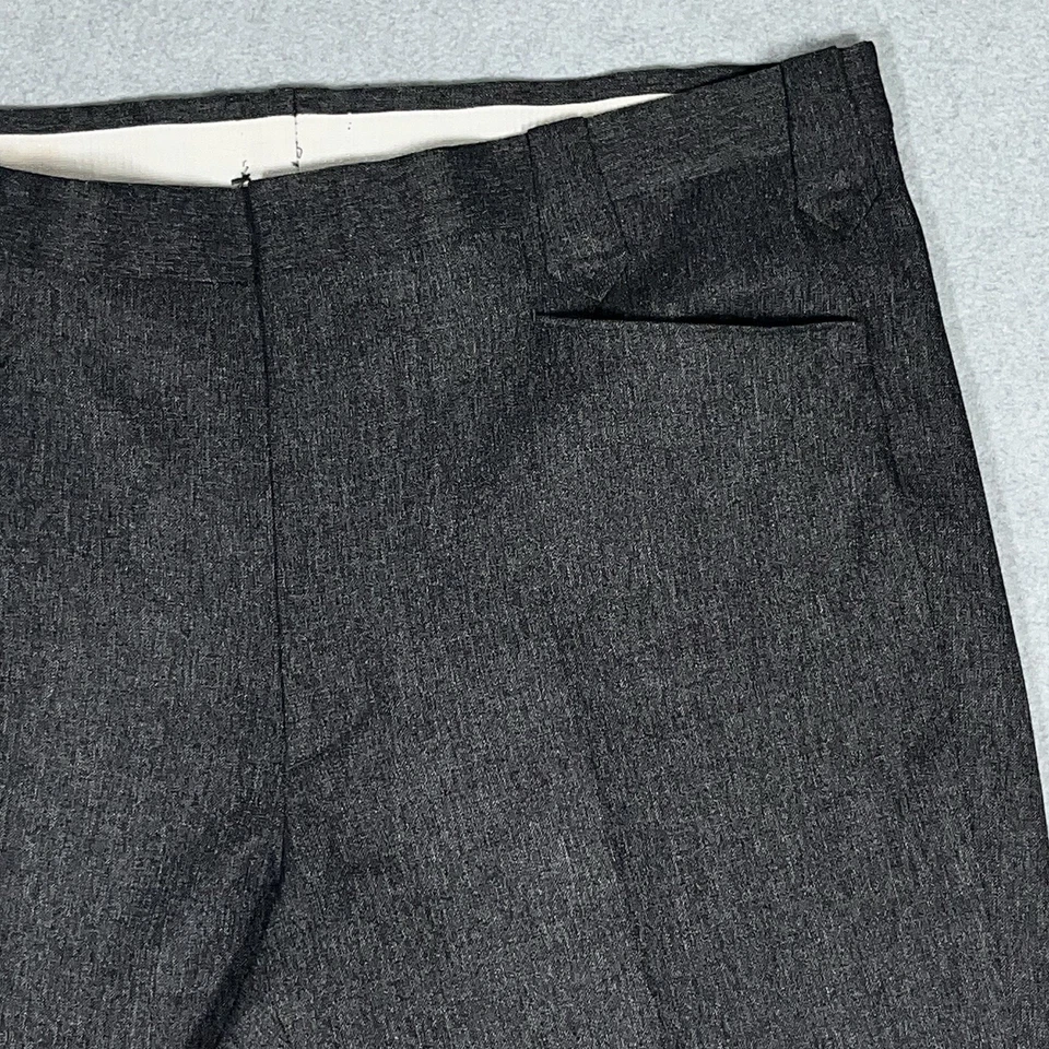 Circle S Pants Mens 39x33 Western Dress Trousers Gray Flap Pockets Rockabilly - Image 4 of 4