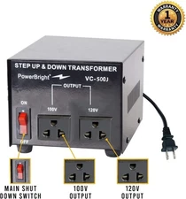[Brand New] PowerBright 500W Step Up and Step Down Japanese Voltage Converter