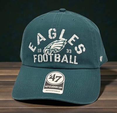 Philadelphia Eagles '47 Brand Speed Hit Clean Up Relaxed-Fit OSFM Hat Cap NEW 