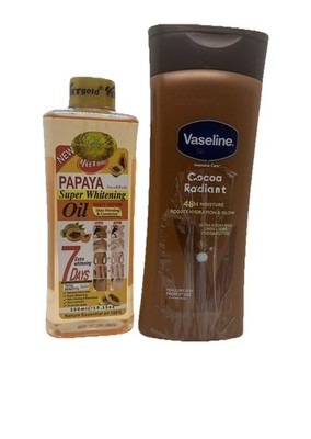 Duo Veet Gold Ultra Aufhellendes Öl Papaya & Milch Vaseline Zero Fleck