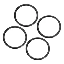 1.8" Metal O Ring, 4Pcs Seamless 304 Stainless Steel Rings Black 4mm x 45mm