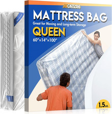 Plastic Mattress Bag for Moving Storage, Queen Size 1.5MIL 