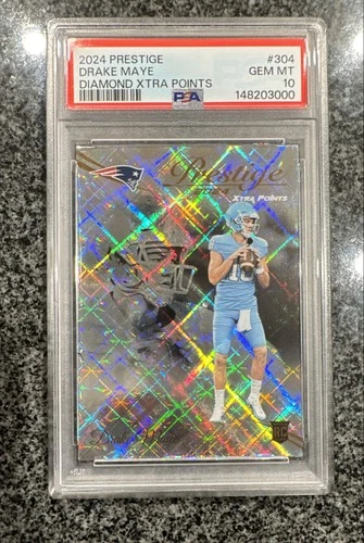 2024 Panini Prestige - Rookies Drake Maye #304 Xtra Points Diamond (RC) PSA 10