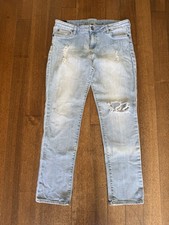 Kut From The Kloth Women  s Distressed Light Wash Jeans Size 12 Straight