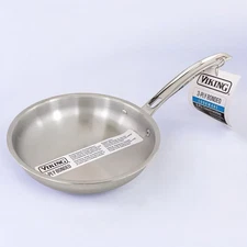 Viking 8 Inch 3-Ply Stainless Steel Omelette Fry Pan New Dishwasher Safe