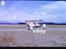 1965  Kodachrome Photo Slide  AIRPLANE  waco biplane ✈️