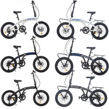 Folding Bicycle 20 Inch Bikes for Adults 7-Speed Variable Foldable City Bicycle