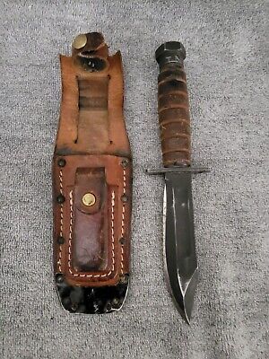 VINTAGE ONTARIO NEW YORK Co 3-11 MILITARY FIGHTING KNIFE AND VINTAGE ONTARIO NEW YORK Co 3-11 MILITARY FIGHTING KNIFE AND