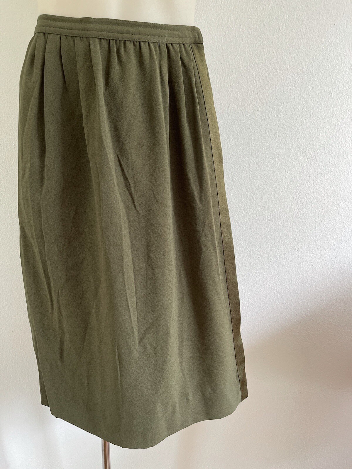 SAINT LAURENT Rive Gauche YSL gonna avvolgente vintage floreale in seta donna...