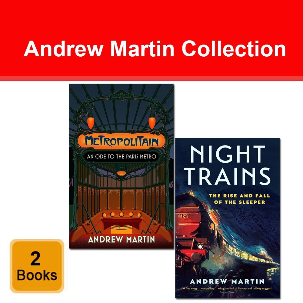 Andrew Martin Collection 2 Books Set Metropolitain, Night Trains NEW