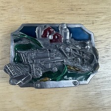 1983 Siskiyou Farmer Farming Belt Buckle Buckle Co. Inc. Silver