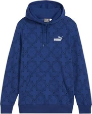 PUMA Men's Logomania AOP Logo Pullover Hoodie Sweatshirt | Clyde Royal