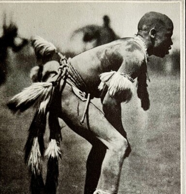 1937 Wrestler In Africa Photo Print Cultural Sports History Antique DWN8A