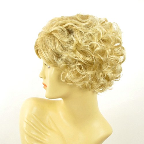 short wig women curly golden blond wick very light blond ref: MATHILDE 24BT613 - Picture 3 of 8