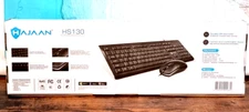 HAJAAN HS130 Black Office Keyboard & Mouse Set - Wired - Wear Resistant