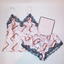 Victoria Secret Camisole Set Large Shorts Tank Lingerie Sleepwear Love New