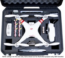 GO PROFESSIONAL DJI PHANTOM CASE w/ TABLET SPACE / GOPRO HARD CASE