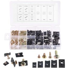 170pieces Uclip And Screw Assortment 5 Size Ustyle Clipon Nut With Mounting Scre