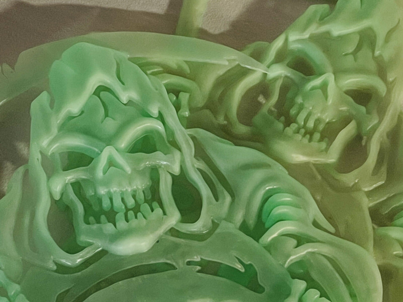 (2) Vintage Glow In the Dark Grim Reaper RIP Halloween Decorations Lawn Decor
