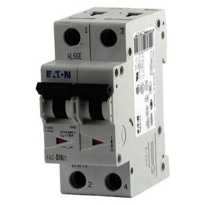 Eaton Faz-D32/2 Circuit Breaker, Faz Series, 32A, 2 Pole, 277/480V Ac, 15Ka At