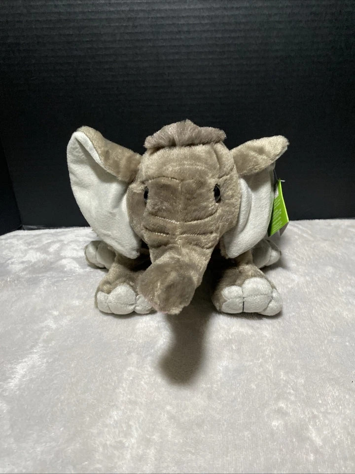 Wild Republic WWF Adoption Gray Baby Elephant Plush Bean Bag Toy Pet Lovey 12" - Image 2 of 4