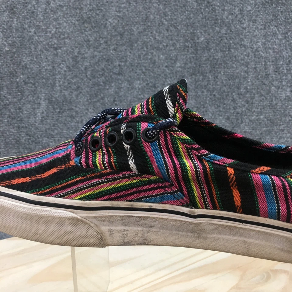 Zapatilla deportiva Vans para mujer 9,5 multicolor a rayas bajas con cordones informal Foto 3 de 4