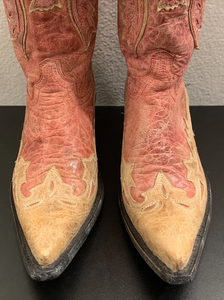 RUDEL Mujer Rosa Bronceado Águila Bota Vaquera US 8 E Western Punta Corta Bota Foto 2 de 4