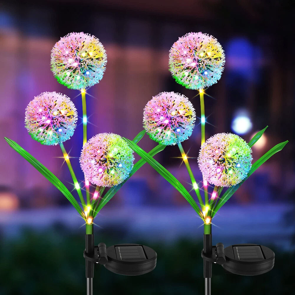 LED Garden Solar Light Dandelion Flower IP65 Waterproof Outdoor Yard Stake Light