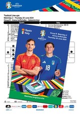 #16 SPAIN v ITALY 20 June 2024 EURO FAN 12 pages + OFFICIAL LINESUP