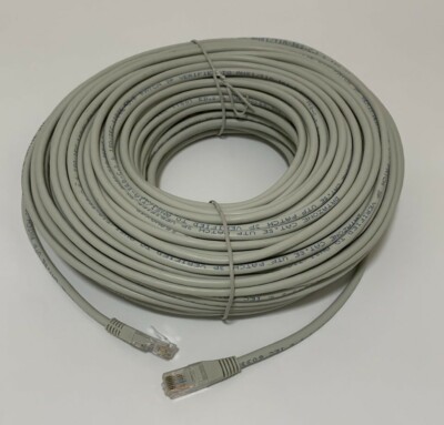 55m Grau Cat5e RJ45 Ethernet Heim Netzwerk Kabel LAN Patchkabel 100% Kupfer Posten