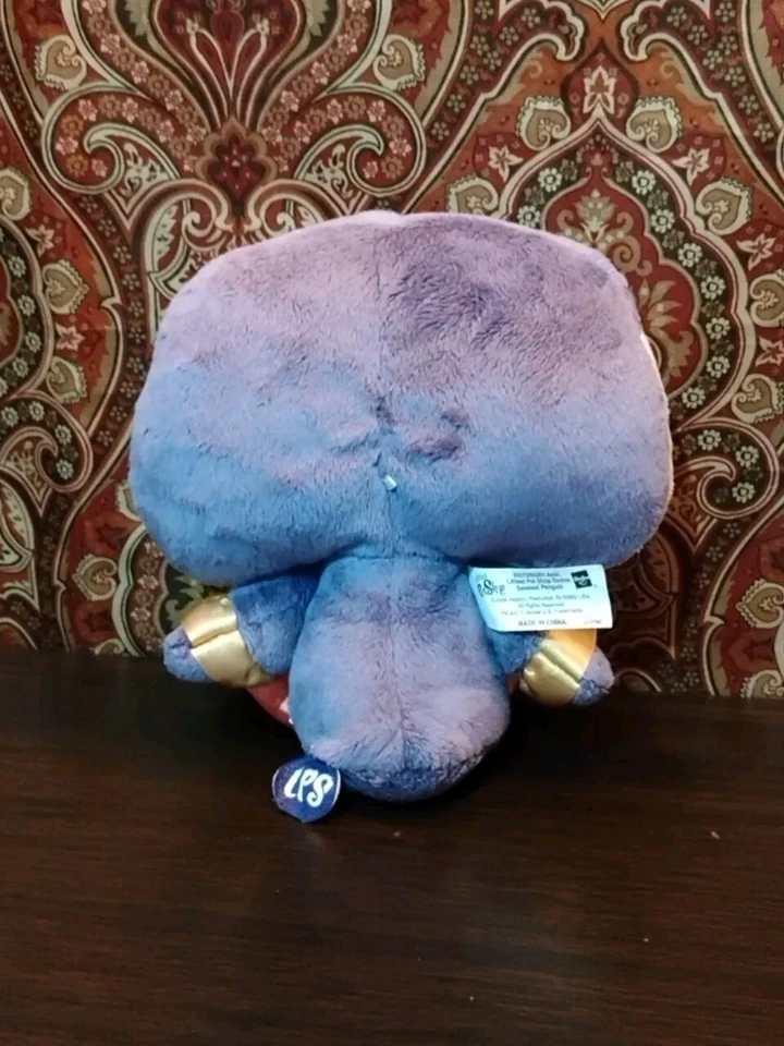 Littlest Pet Shop Sassiest Penguin 7" brinquedo de pelúcia animal 2008 roxo (C - Imagem 4 de 4