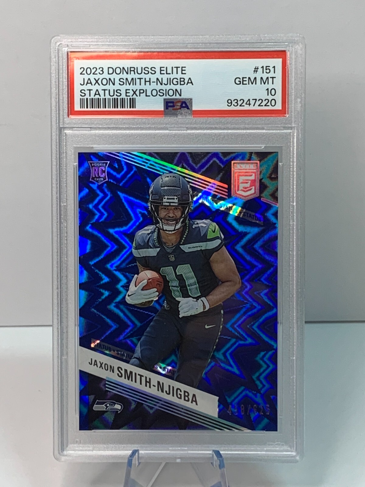 2023 Donruss Elite Status Explosion - Jaxon Smith-Njigba - # 151 PSA 10 RC /625