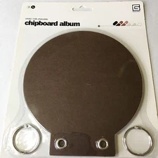 Basic Grey Circle 6" x 6" Chipboard Album - Milk Chocolate - ALB1481- NEW