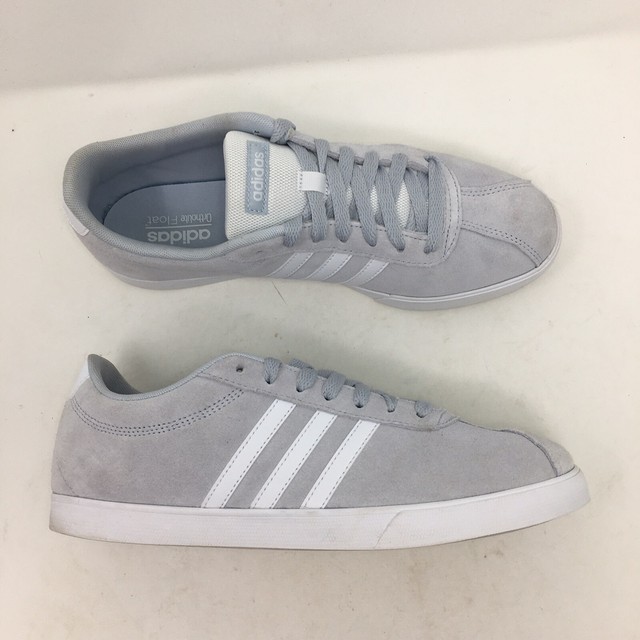 Adidas Women's Size 10 Courtset Gray Suede Ortholite Float Comfort Shoes DB0147 | eBay