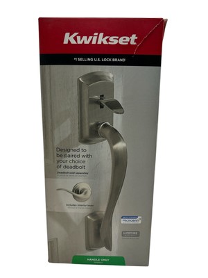 Kwikset Avalon Handle Set with Tustin Door Handle in Satin Nickel 98150-002 (OB)